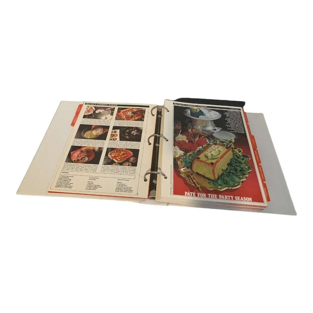 McCall’s Cooking School Binder 1984 Step-by-Step Vintage Recipe Collection